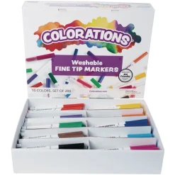 Colorations® Washable Fine Tip Marker Classroom Value Pack - Set of 200
