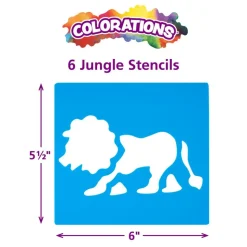 Colorations® Washable Plastic Jungle Stencils - Set of 6