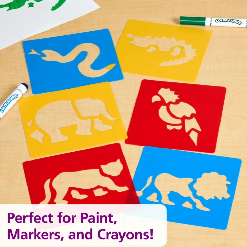 Colorations® Washable Plastic Jungle Stencils - Set of 6
