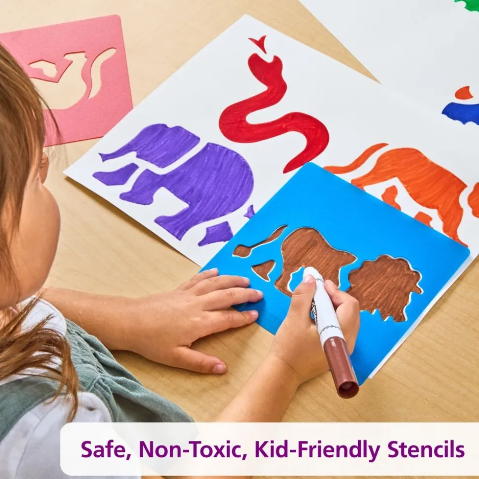 Colorations® Washable Plastic Jungle Stencils - Set of 6