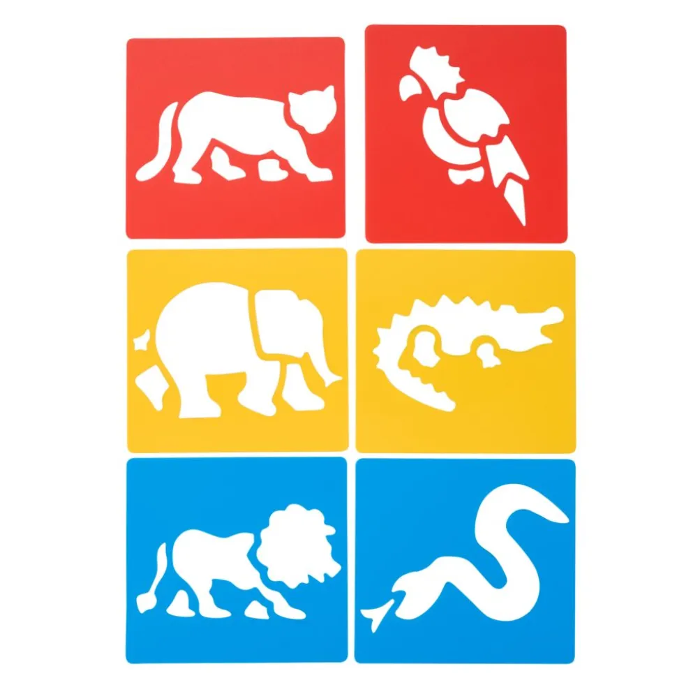 Colorations® Washable Plastic Jungle Stencils - Set of 6