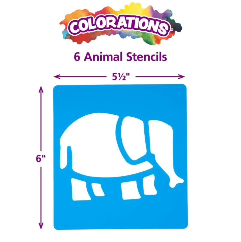 Colorations® Washable Plastic Animal Stencils - Set of 6