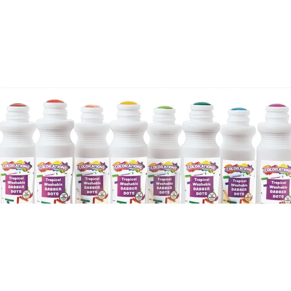 Colorations® Washable Tropical Dabber Dots - Set of 8