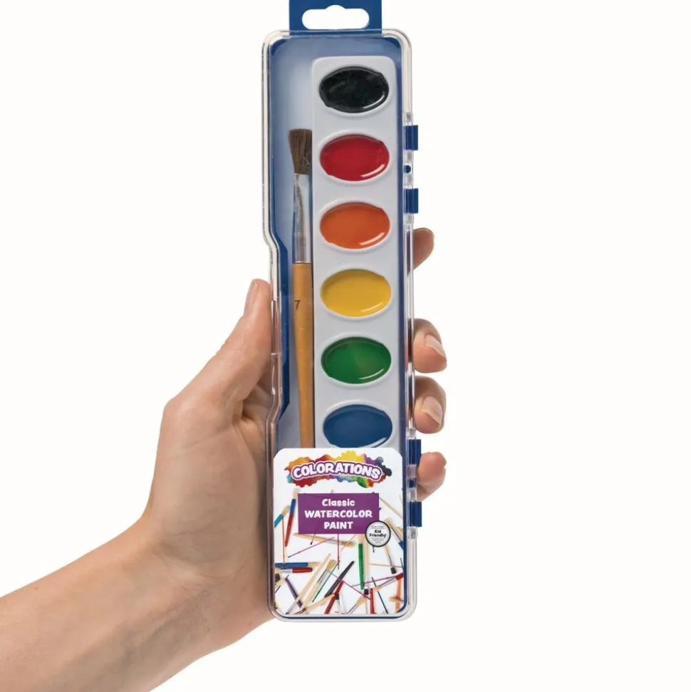 Colorations® Washable Watercolor Paint Classroom Value Pack - 28 Sets, BONUS 13 Refills