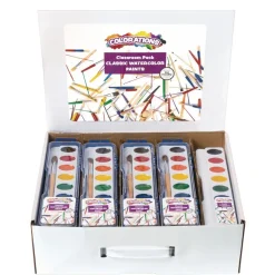 Colorations® Washable Watercolor Paint Classroom Value Pack - 28 Sets, BONUS 13 Refills