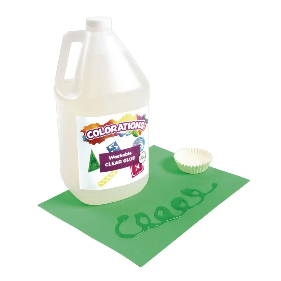 Colorations® White & Clear Liquid Glue, 1 Gallon of Each