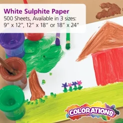Colorations® White Sulphite Paper - 9" x 12", 80 lb.
