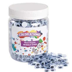 Colorations® Wiggly Eyes, Black - 1,000 Pieces