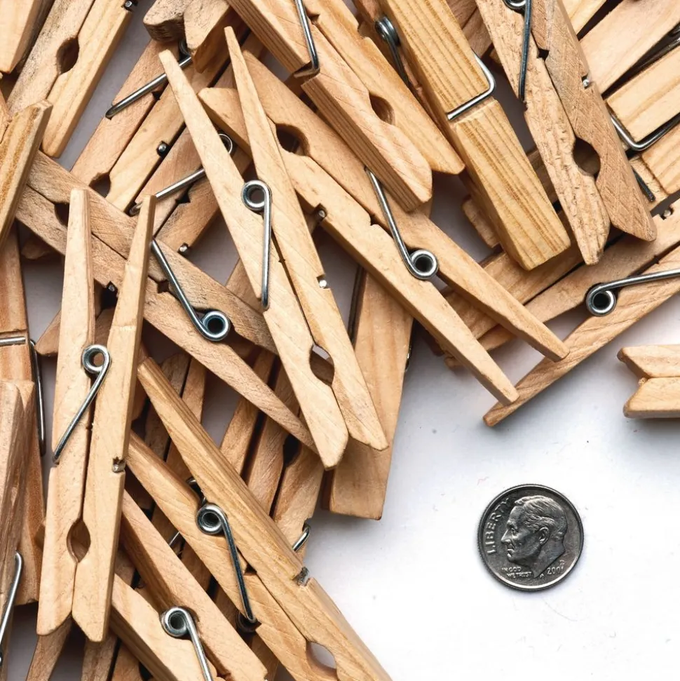 Colorations® Wood Clothespins - Set of 48