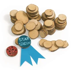 Colorations® Wood Craft Rounds - 50 Pieces