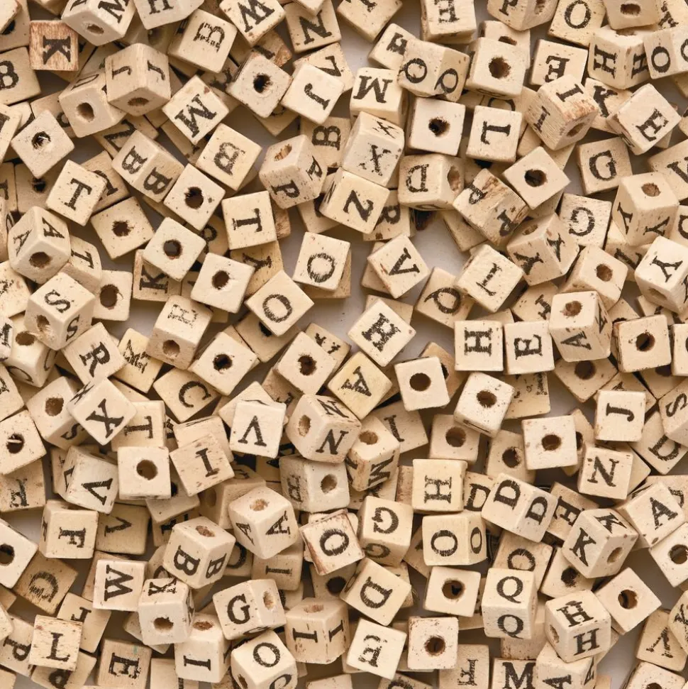 Colorations® Wooden ABC Beads - 600 Pieces
