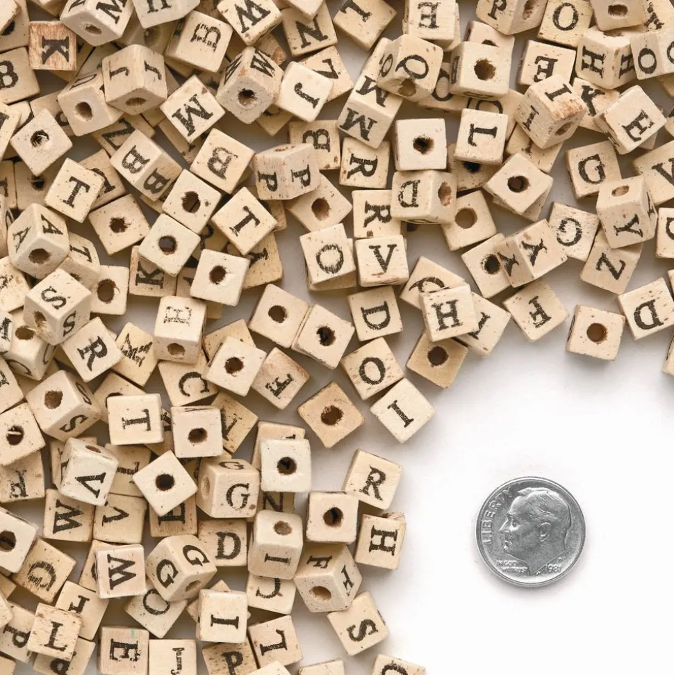 Colorations® Wooden ABC Beads - 600 Pieces