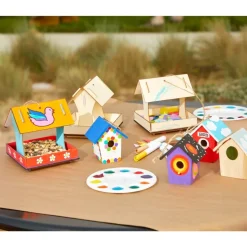 Colorations® Wooden Birdhouses - Set of 6