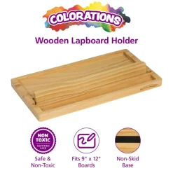 Colorations® Wooden Lapboard Stand with Acrylic Boards - Set of 6