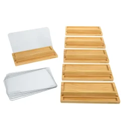 Colorations® Wooden Lapboard Stand with Acrylic Boards - Set of 6