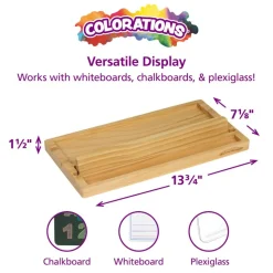 Colorations® Wooden Lapboard Stand with Acrylic Boards - Set of 6