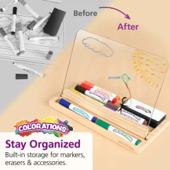 Colorations® Wooden Lapboard Stand with Acrylic Boards - Set of 6