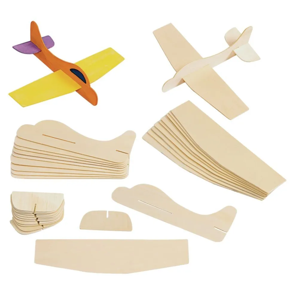 Colorations® Wooden Model Airplanes - Set of 12