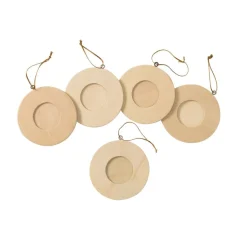 Colorations® Wooden Photo Frame Ornaments - Set of 12