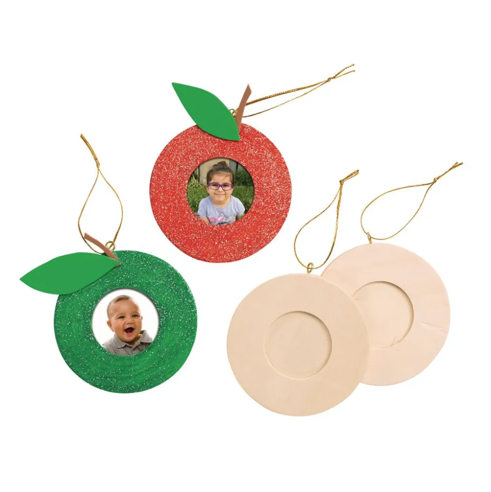 Colorations® Wooden Photo Frame Ornaments - Set of 12