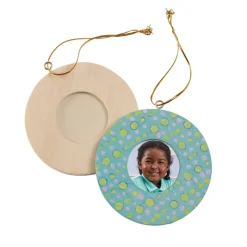 Colorations® Wooden Photo Frame Ornaments - Set of 12