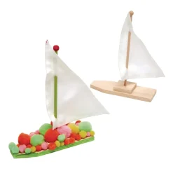 Colorations® Wooden Sailboats - Set of 12
