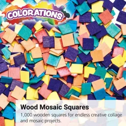 Colorations® Wood Mosaic Squares - 1,000 Pieces