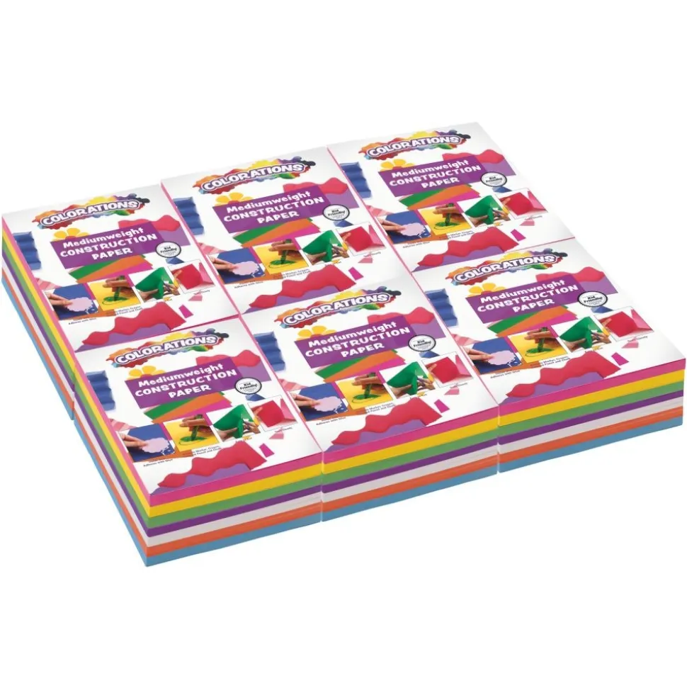 Colorations® 9" x 12" Bright Construction Paper Smart Pack - 6 Packs