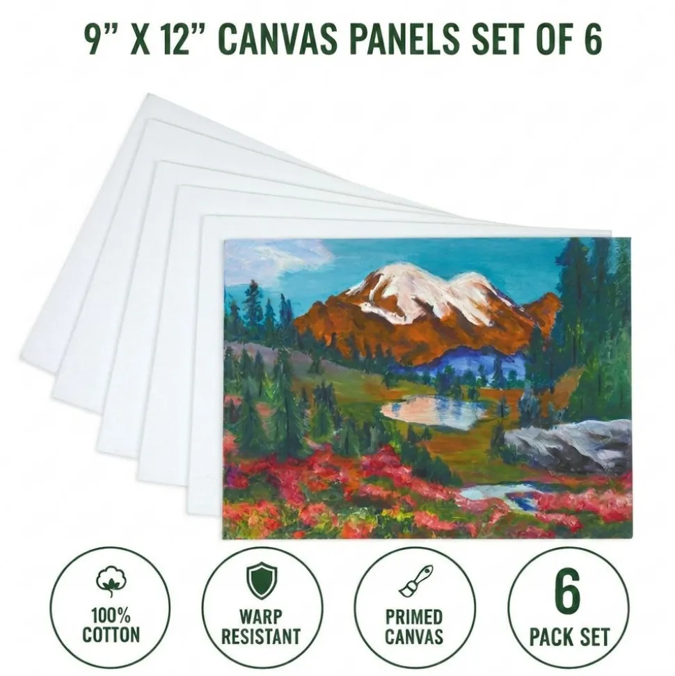 Colorations® 9" X 12" Canvas Panels - Set of 6
