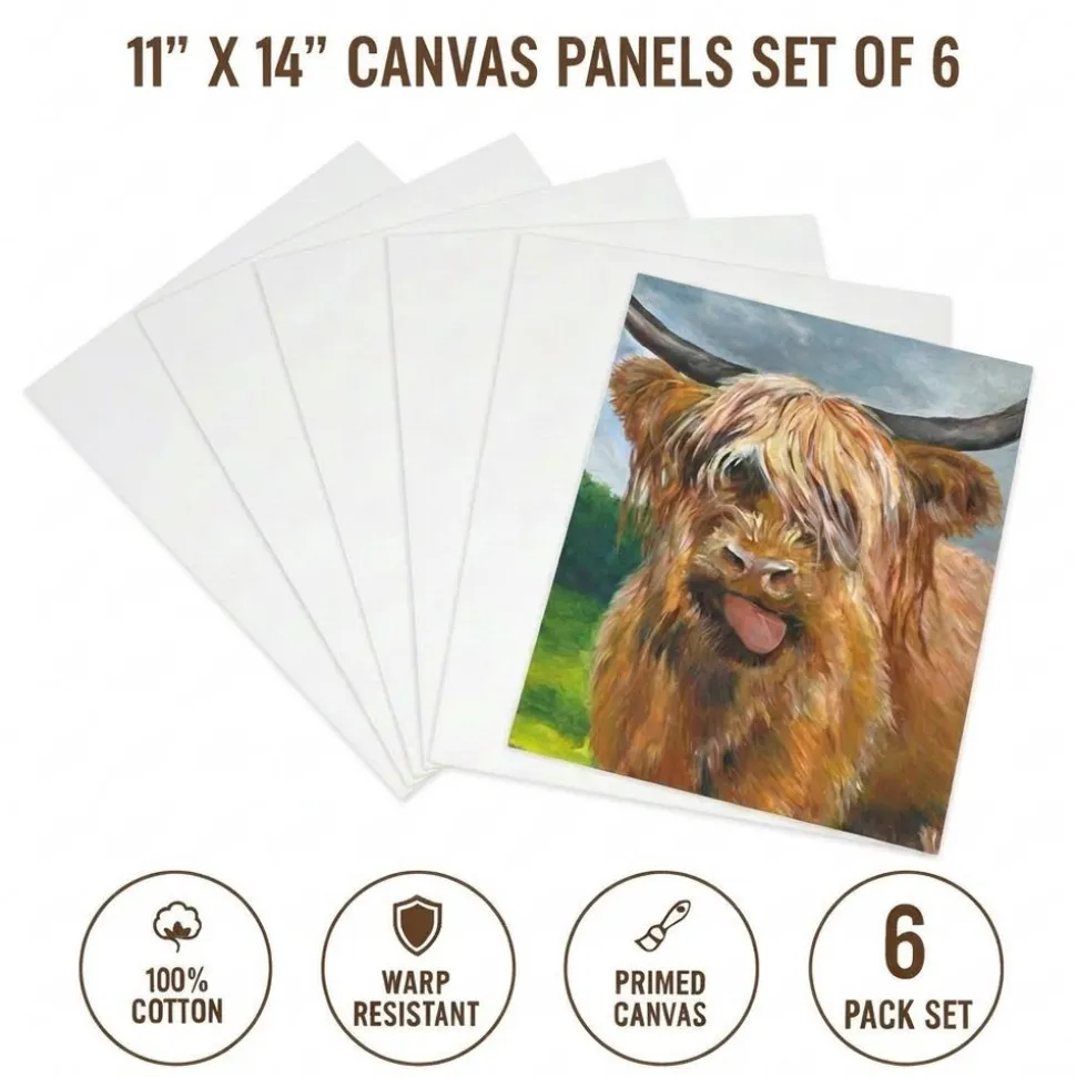 Colorations®11" X 14" Canvas Panels - Set of 6