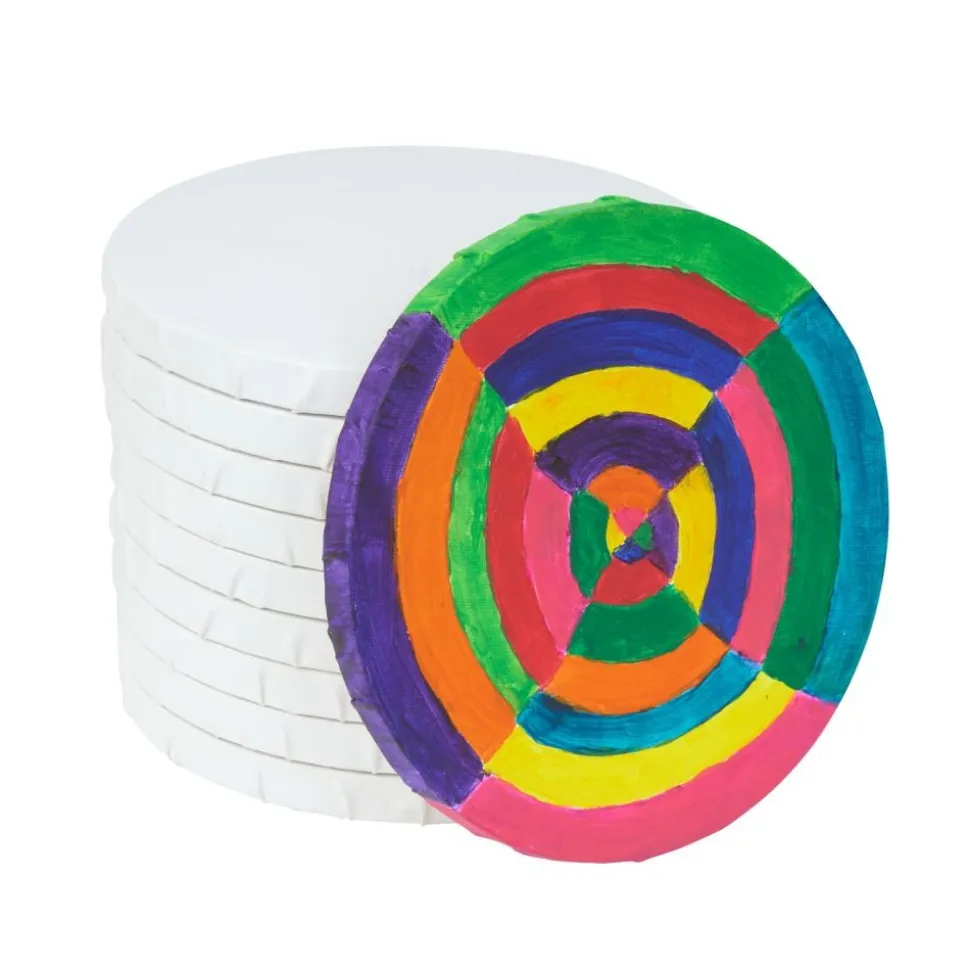 Colorations® 8" x 8" Circle Shaped Canvas - Set of 10