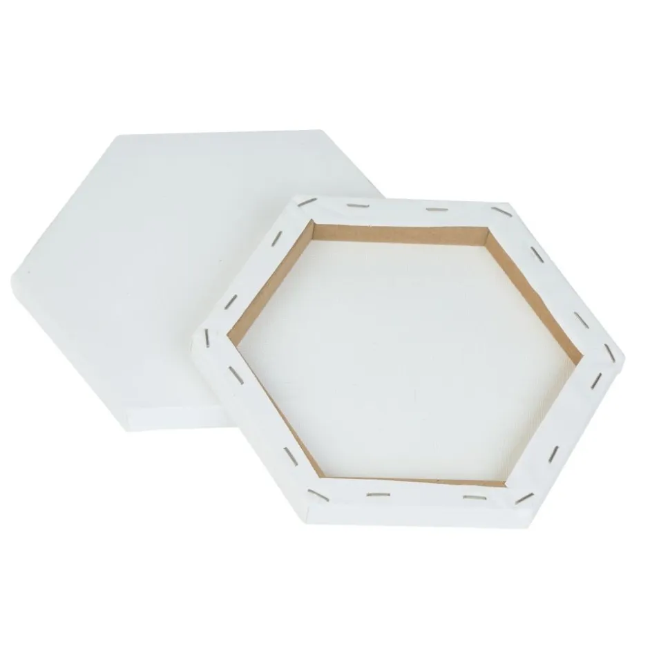 Colorations® 8" x 8" Hexagon Shaped Canvas - Set of 10