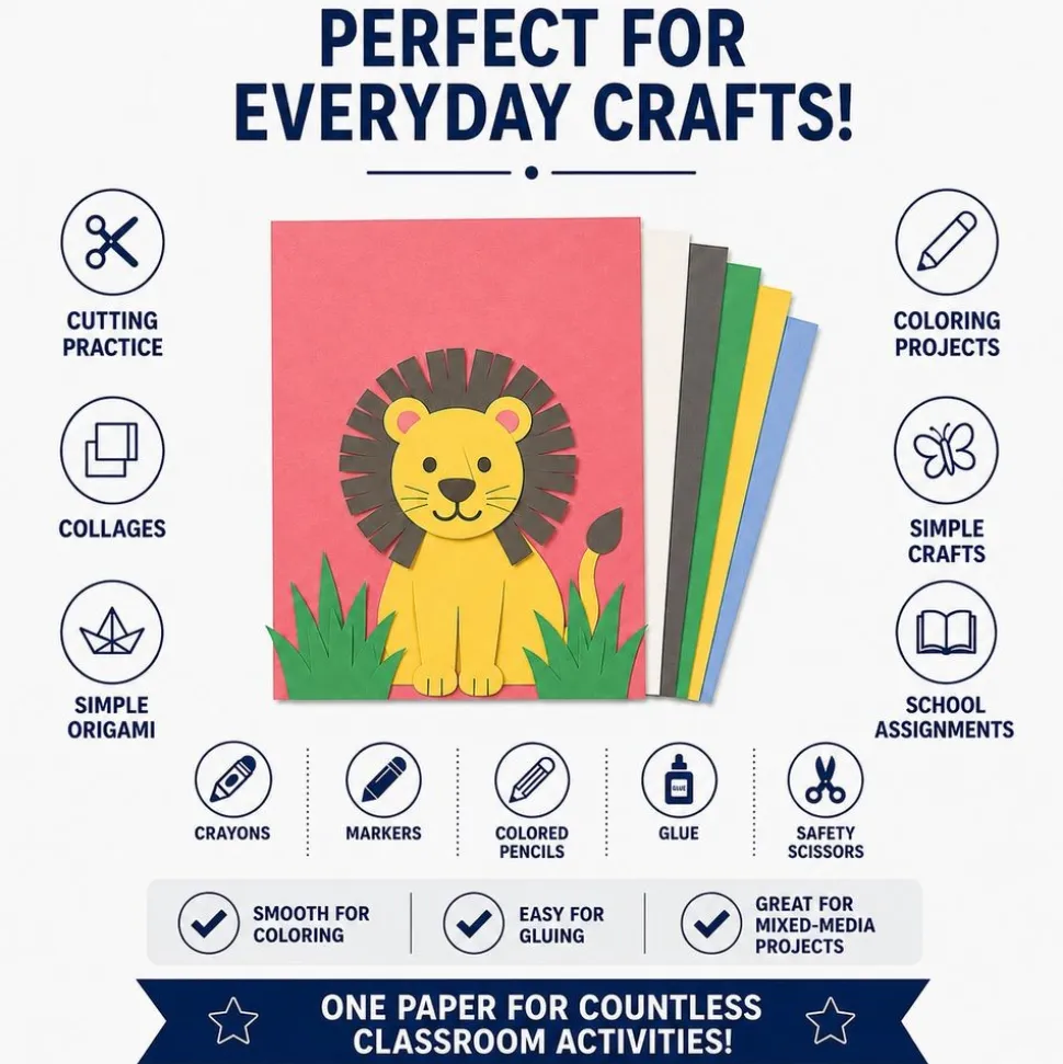 Colorations® 9" x 12" Lightweight Construction Paper - Assorted Colors, 300 Sheets