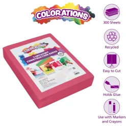 Colorations® 9" x 12" Lightweight Construction Paper, Red - 300 Sheets