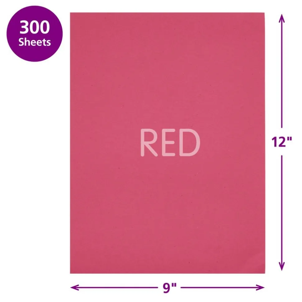 Colorations® 9" x 12" Lightweight Construction Paper, Red - 300 Sheets