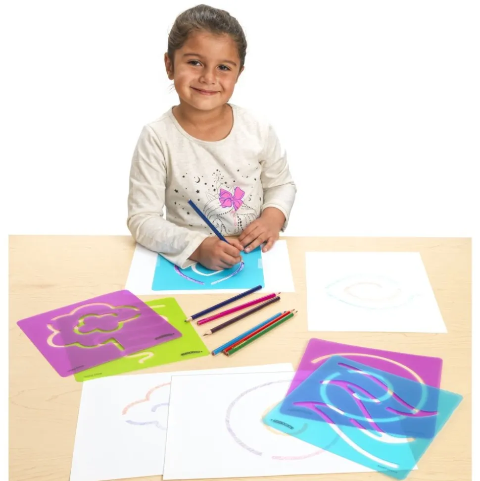 Colorations® 9" x 12" Lightweight Recycled Construction Paper, Off-White - 500 Sheets with BONUS Mindfulness Stencils - Set of 6