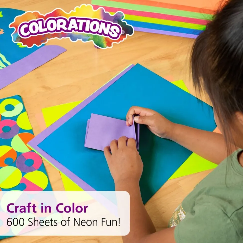 Colorations® 9" x 12" Neon Lightweight Craft Paper - 600 sheets