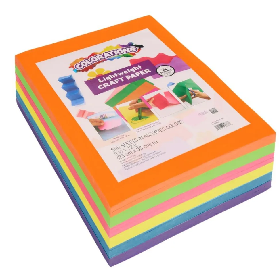 Colorations® 9" x 12" Neon Lightweight Craft Paper - 600 sheets