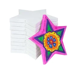 Colorations® 8" x 8" Star Shaped Canvas - Set of 10