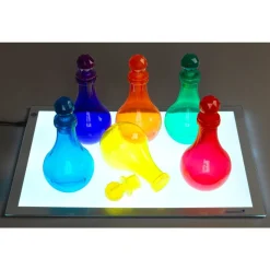 Colored Plastic Potion Bottles - 6 Pack