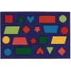 Color Shapes 4' x 6' Rectangle Kids Value Carpet
