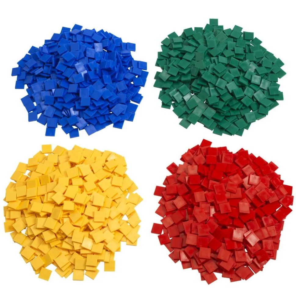 Color Tiles, 1", 2,000 in Container