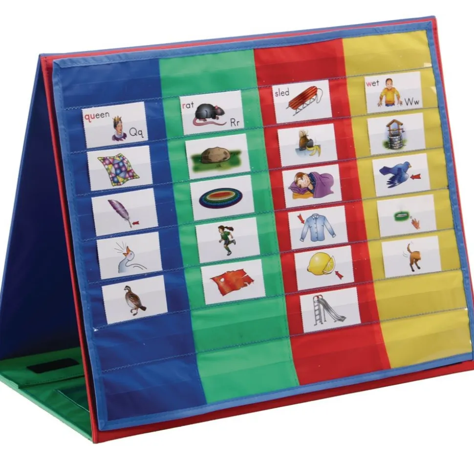 4-Column Desktop Pocket Chart™ And Stand - 1 chart, 1 stand