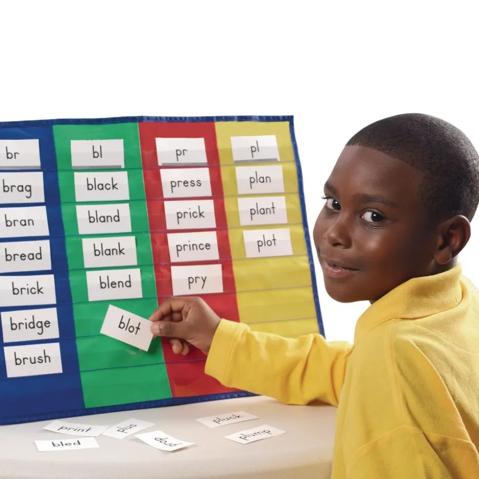 4-Column Desktop Pocket Chart™ And Stand - 1 chart, 1 stand
