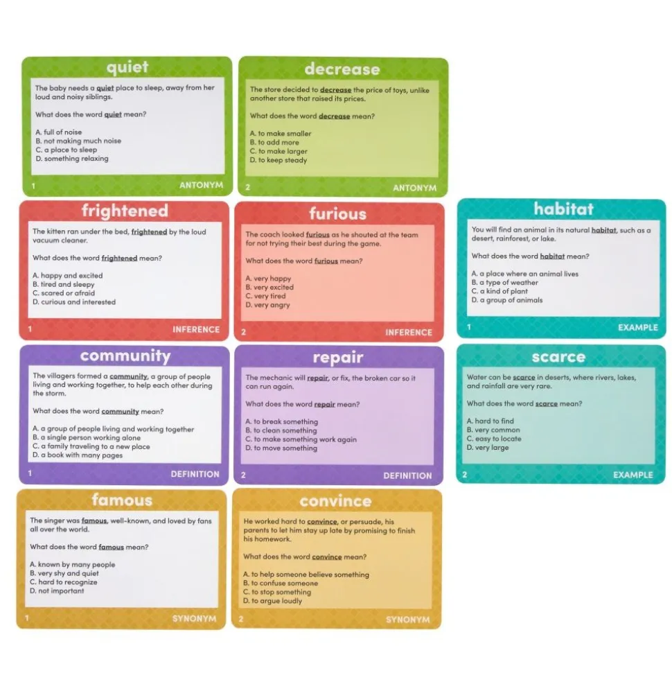 Context Clues Vocabulary Cards - Set of 120