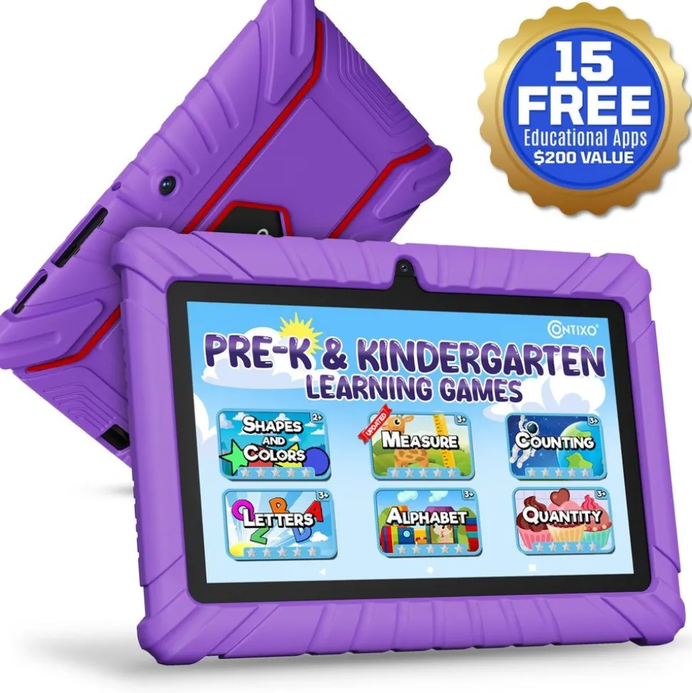 Contixo 7" Android Kids Tablet - Purple