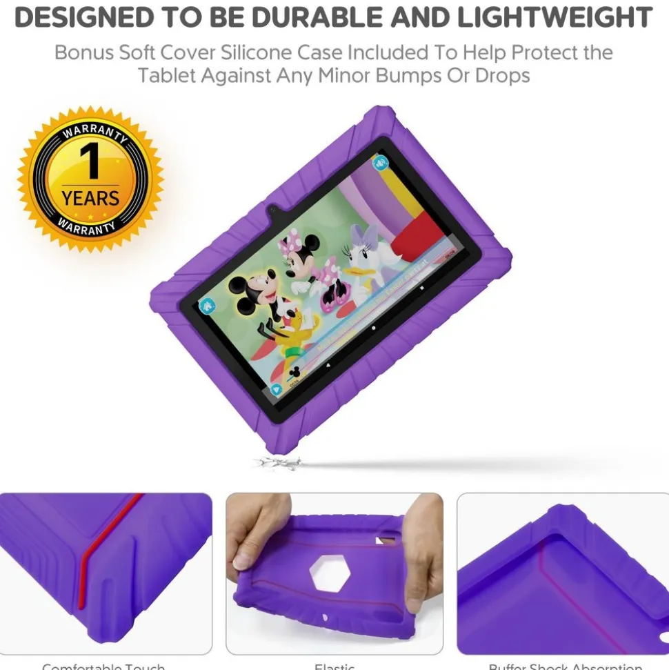 Contixo 7" Android Kids Tablet - Purple