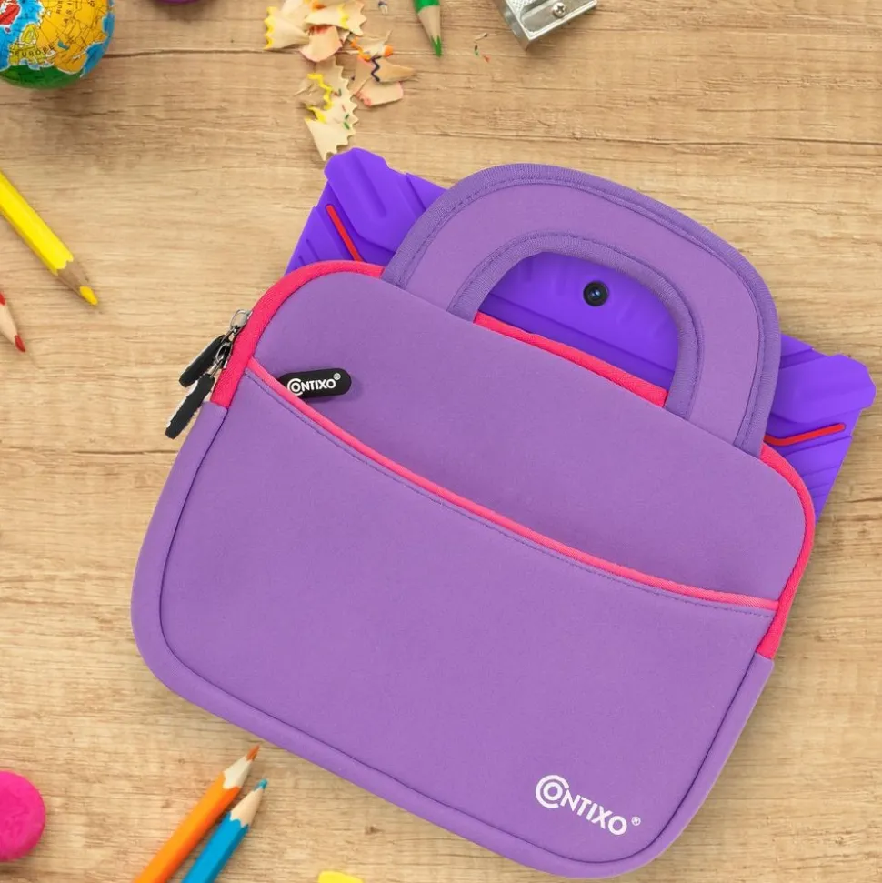 Contixo Carrying Bag for 7" Tablets - Purple