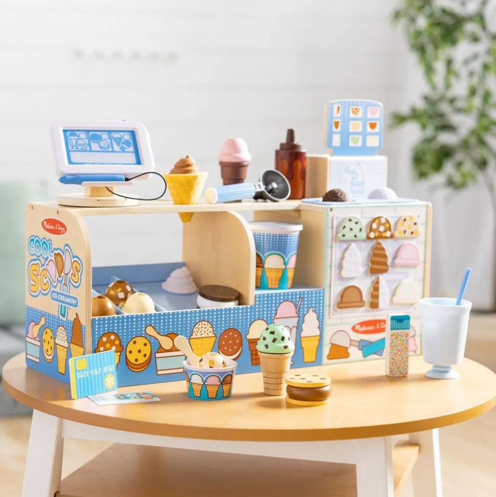 Cool Scoops Ice Creamery Wooden Counter