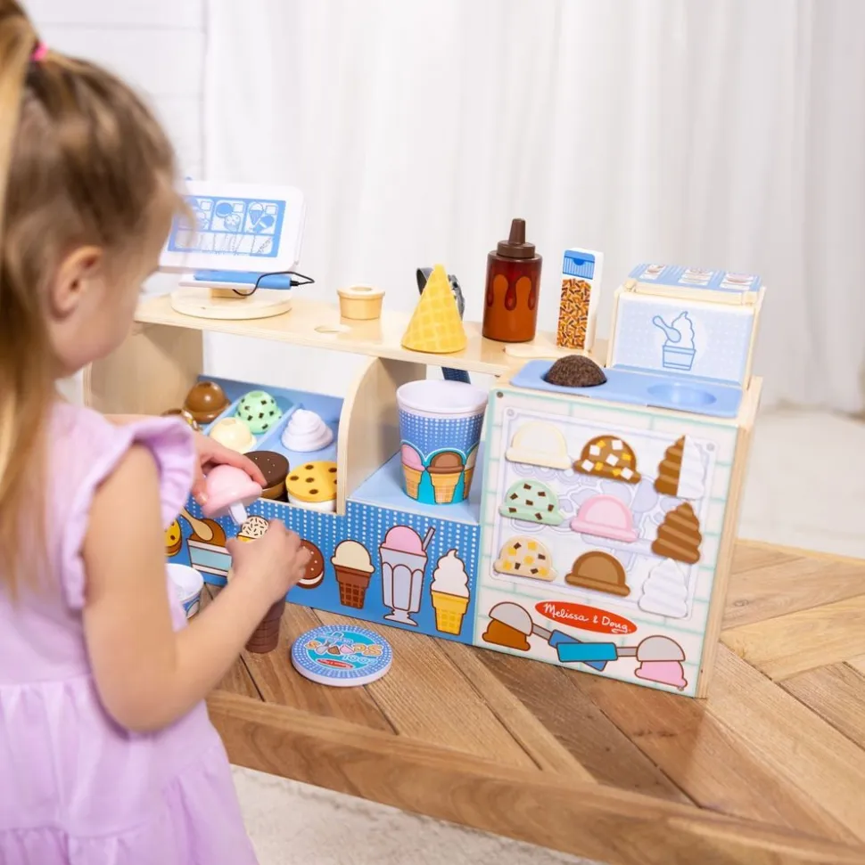 Cool Scoops Ice Creamery Wooden Counter